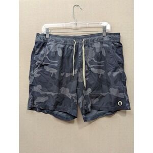 Vuori Shorts‎ Mens Medium Black Camo Kore Lined Athletic Running Drawstring